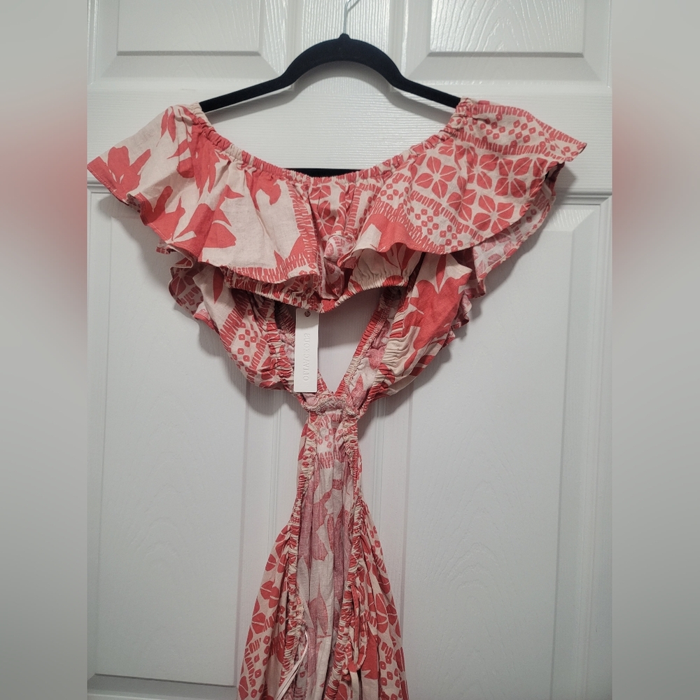 Oliviaceous Elegant Pink and Cream Mini Dress Dize S - Picture 8 of 9